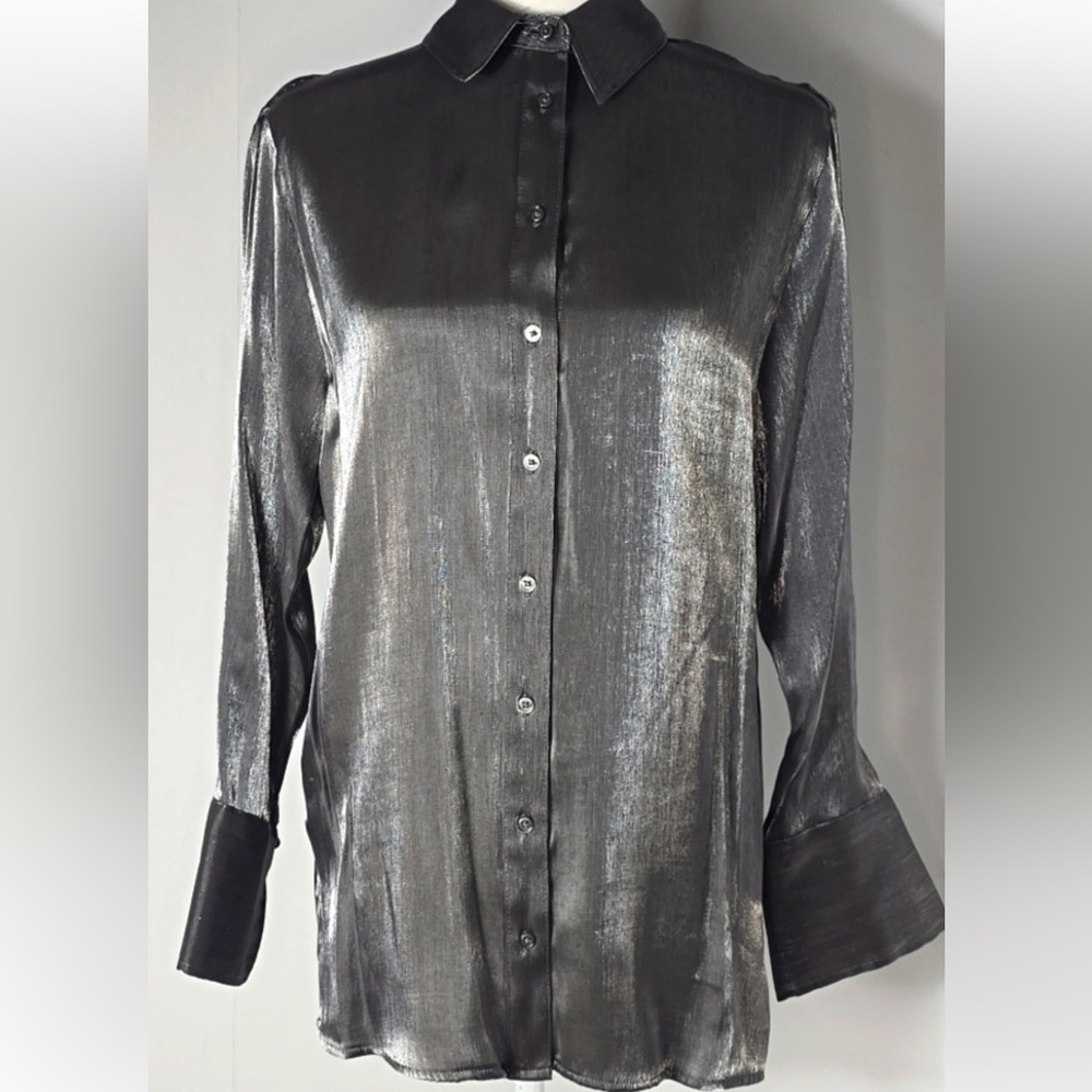 Primark Metallic Silver Blouse